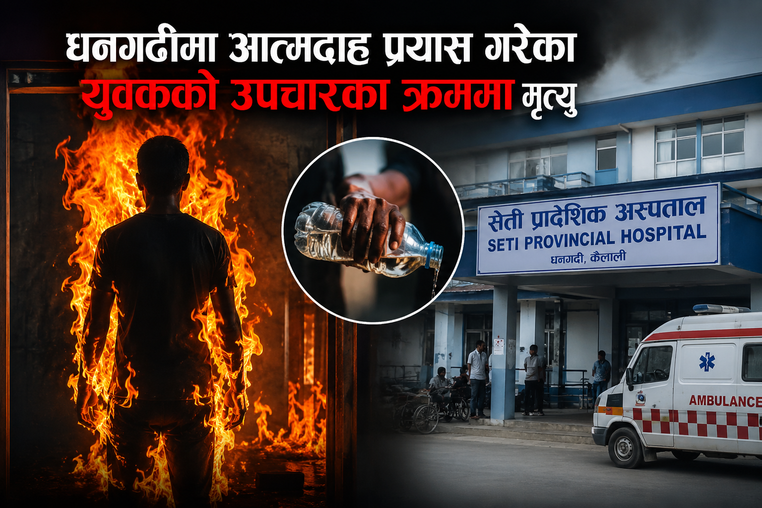 धनगढीमा आत्मदाह प्रयास गरेका युवकको उपचारका क्रममा मृत्यु